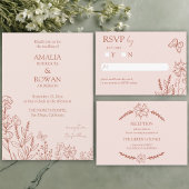 Meadow Flowers Misty Roos Wedding Kaart