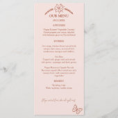 Meadow Flowers Misty Roos Wedding Menu (Voorkant)