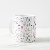 Meadow Flowers Modern Floral Pattern Koffiemok (Voorkant links)