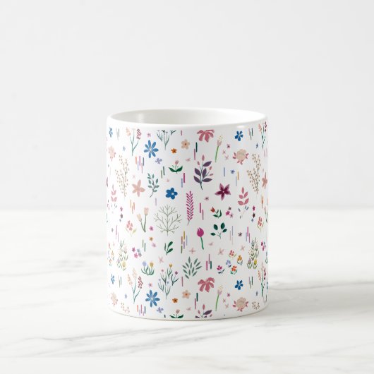 Meadow Flowers Modern Floral Pattern Koffiemok (Center)