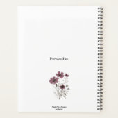  Meadow Flowers Pattern Roze Wit Dagboek Planner (Achterkant)