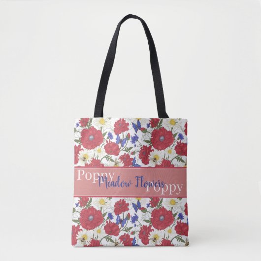 Meadow Flowers Poppy Tote Bag (Voorkant)