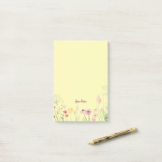 Meadow Flowers Post-it® Notes (Op bureau)