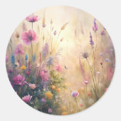 Meadow Flowers Ronde Sticker (Voorkant)