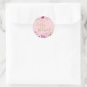 Meadow Flowers Roze Baby shower Ronde Sticker (Tas)
