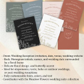 Meadow Flowers Sirocco Green bruiloft receptie Kaart