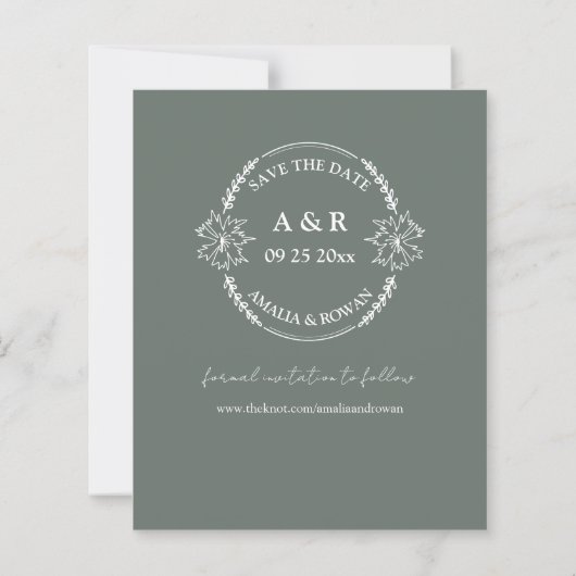 Meadow Flowers Sirocco Green Budget Opslaan van de (Achterkant)