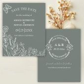 Meadow Flowers Sirocco Green Budget Opslaan van de