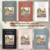 Meadow Flowers Sirocco Green Foto Sla de datum op Save The Date