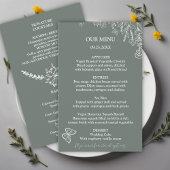 Meadow Flowers Sirocco Green Wedding Budget Menu