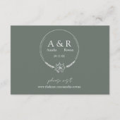 Meadow Flowers Sirocco Green Wedding Details Informatiekaartje (Achterkant)