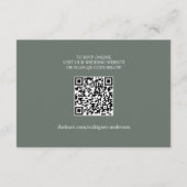 Meadow Flowers Sirocco Green Wedding RSVP Informatiekaartje (Achterkant)