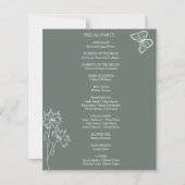 Meadow Flowers Sirocco Wedding Budget Programma (Achterkant)