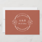 Meadow Flowers Terracotta Bewaar de datum Save The Date (Achterkant)