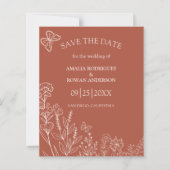 Meadow Flowers Terracotta Budget Opslaan van de Da (Voorkant)