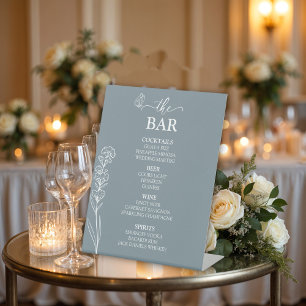 Meadow Flowers "The Bar" bruiloft Reclamebord Met Voetstuk