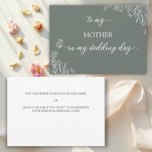 Meadow Flowers to my mother Thank You kaart