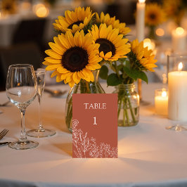 Meadow Flowers Trouwtafel Nummer Kaart