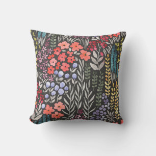 Meadow Flowers: Waterverf Bloemen Naadloos Kussen