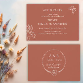 Meadow Flowers Wedding After - Feest Kaart