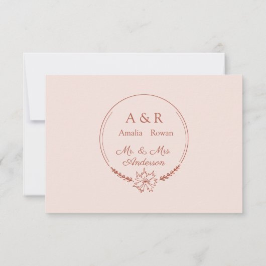 Meadow Flowers Wedding After - Feest Kaart (Achterkant)