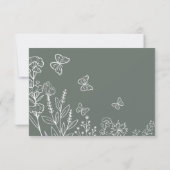 Meadow Flowers Wedding Brunch Kaart (Achterkant)
