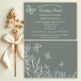 Meadow Flowers Wedding Brunch Kaart