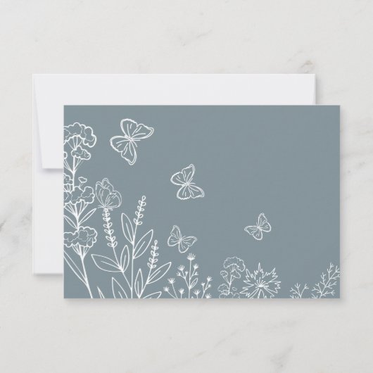 Meadow Flowers Wedding Brunch Kaart (Achterkant)