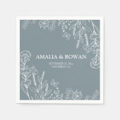 Meadow Flowers Wedding Custom Names Servet (Voorkant)