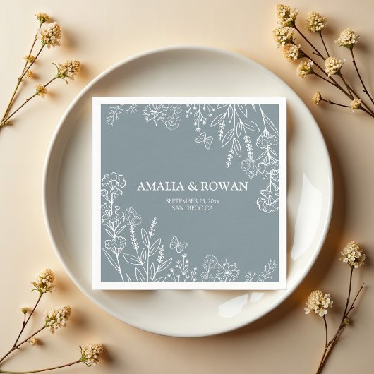 Meadow Flowers Wedding Custom Names Servet