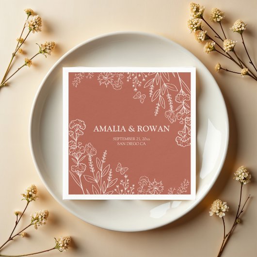 Meadow Flowers Wedding Custom Names Servet