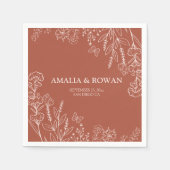 Meadow Flowers Wedding Custom Names Servet (Voorkant)