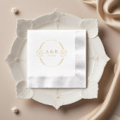 Meadow Flowers Wedding Monogram Folie Servetten