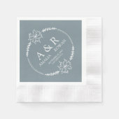 Meadow Flowers Wedding Monogram Namen Servet (Voorkant)