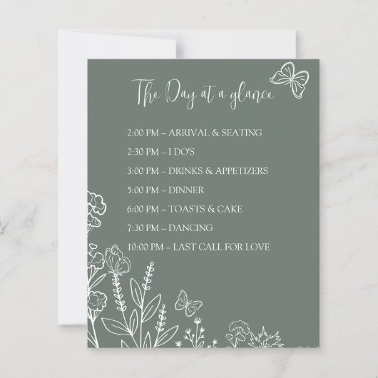 Meadow Flowers Wedding tijdlijn (Voorkant)