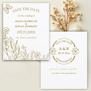 Meadow Flowers White Gold Budget Bespaar de datum