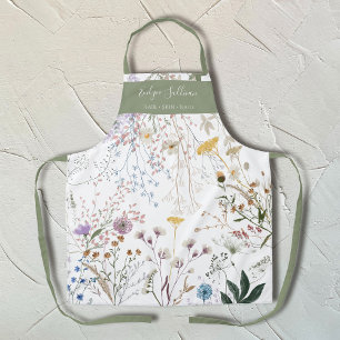 Meadow Flowers Wit Groen Schort