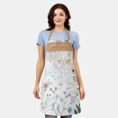 Meadow Flowers Wit Sinaasappel Schort (Gedragen)