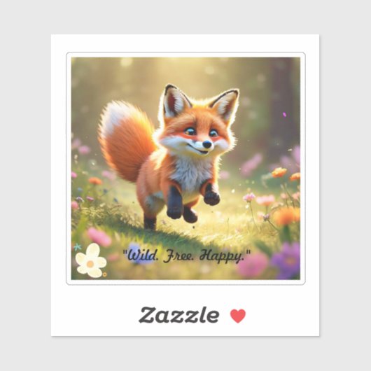 "Meadow Fox Charm" Sticker (Vel)