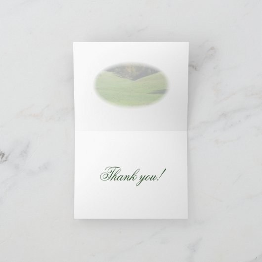 Meadow Gevouwen Hartelijk dank Bedankkaart (Binnen)