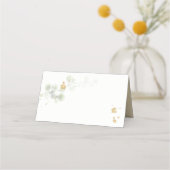 Meadow Green en Gold Botanical Place Cards Plaatskaartje (Achterkant)