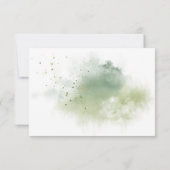 Meadow Green en Gold Botanicals RSVP Kaartje (Achterkant)