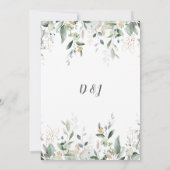 Meadow Green en Gold Leaves Geometric Wedding Inv Kaart (Achterkant)