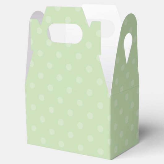 Meadow Green Polka-Dot Favor Box Bedankdoosjes (Geopend)