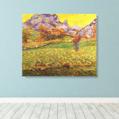 Meadow in bergen door Vincent van Gogh Canvas Afdruk (Insitu (Houten vloer))