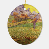 Meadow in bergen door Vincent van Gogh Keramisch Ornament (Links)