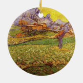 Meadow in bergen door Vincent van Gogh Keramisch Ornament (Achterkant)