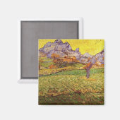 Meadow in bergen door Vincent van Gogh Magneet (Voorkant / Achterkant)