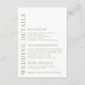 Meadow kleurrijke wilde bloem bruiloft details informatiekaartje (Voorkant)