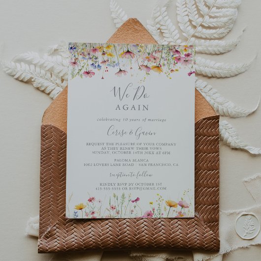 Meadow kleurrijke wilde bloem doen we opnieuw gelo kaart